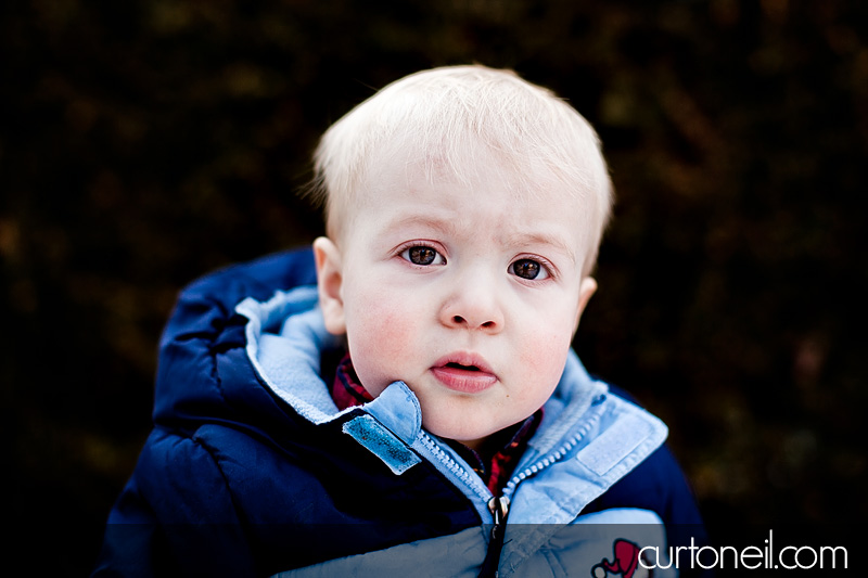 Sault Ste Marie Baby Photography - Gavin at 14 months outside