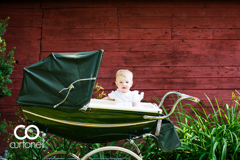 Sault Ste Marie Baby Photography - Jocelyn and 9 months, pram, Bellevue Park