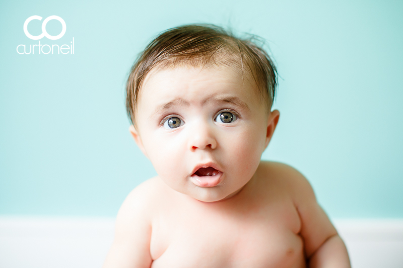 Sault Ste Marie Baby Photography - Lucah at 3 months - sneek peek, headshot