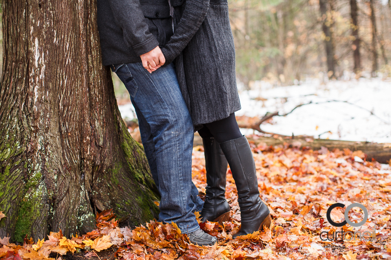 Sault Ste Marie Engagement Photography - Amanda and Allan - Wishart Park, snow, fall, balloon