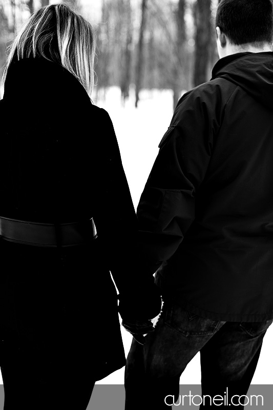 Sault Ste Marie Engagement Photography - Amanda and Chris - winter