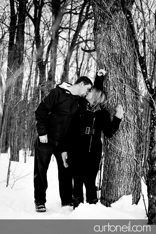 Sault Ste Marie Engagement Photography - Amanda and Chris - winter
