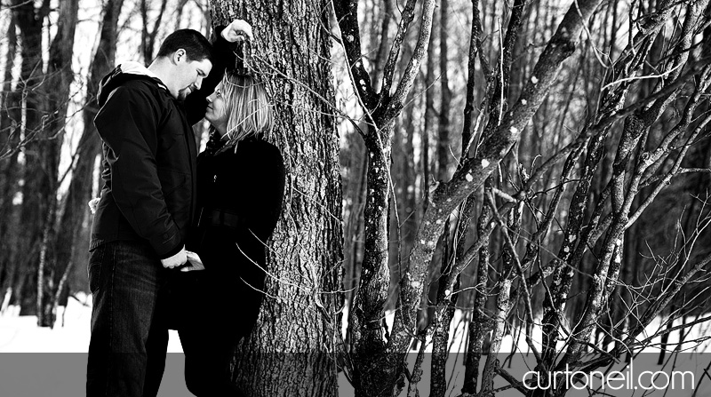 Sault Ste Marie Engagement Photography - Amanda and Chris - winter