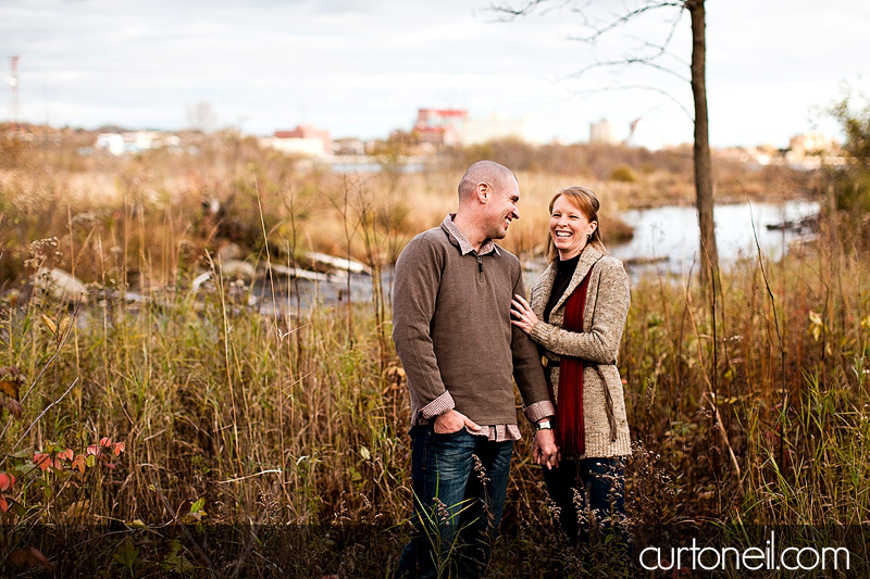 Sault Ste Marie Engagement Photography - Abby and Dave - Whitefish Island, fall, downtown, alley