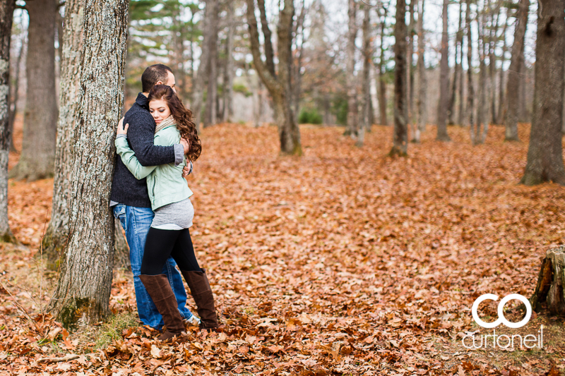 Sault Ste Marie Engagement Photography - Amanda and Frank - Hiawatha Highlands, fall, cold, leaves