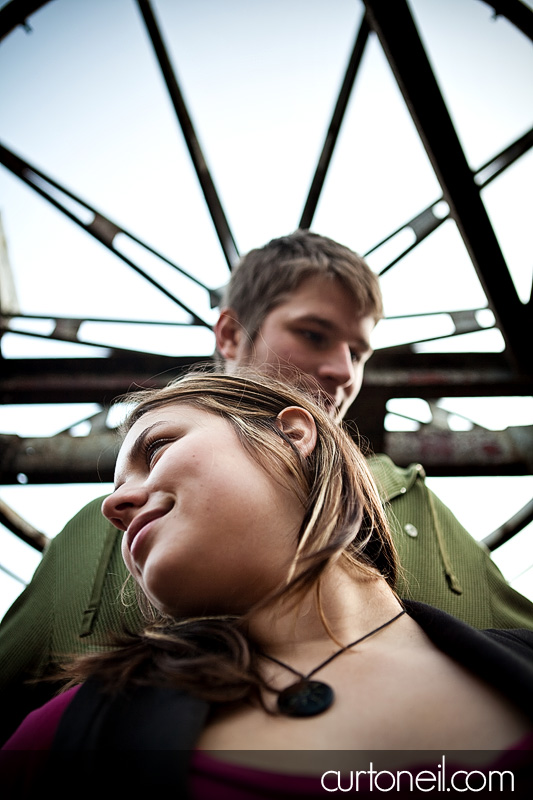 Engagement Shoot - ski lift surprise
