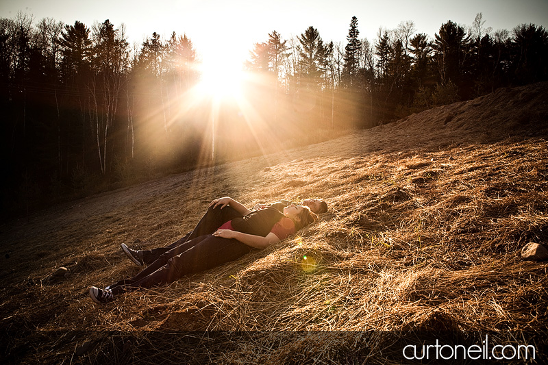 Engagement Shoot - sunset on the hill