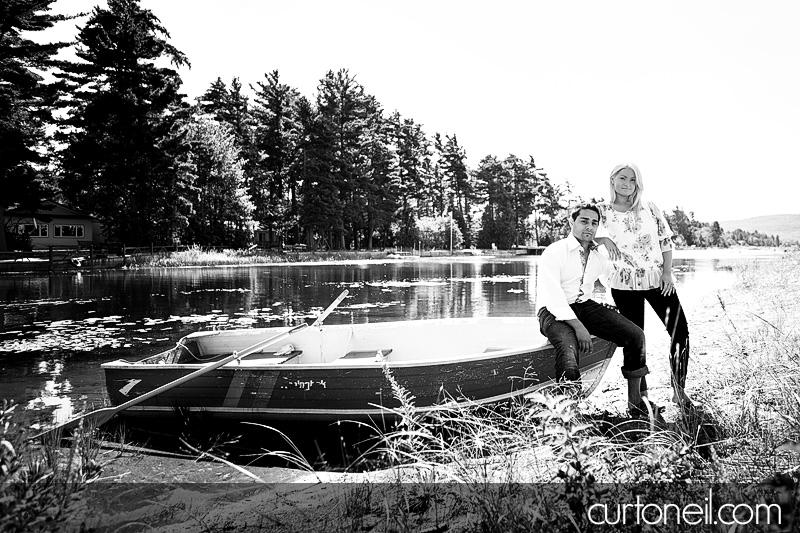 Sault Ste Marie Engagement Photography - Alyssa and Peter - row boat, Goulais River, sneak peek