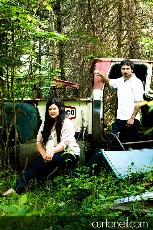 Sault Ste Marie Engagement Shoot - Brianne and Giovanni - Squirrel Island crazy adventure