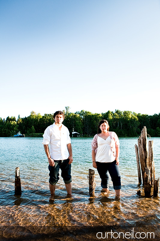 Sault Ste Marie Engagement Shoot - Brianne and Giovanni - Squirrel Island crazy adventure