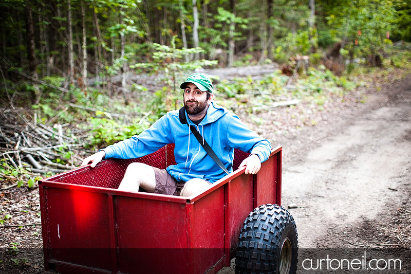 Sault Ste Marie Engagement Shoot - Brianne and Giovanni - Squirrel Island crazy adventure