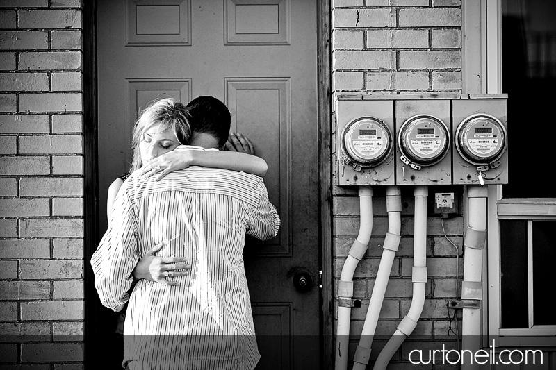 Abandoned building sault engagement photography