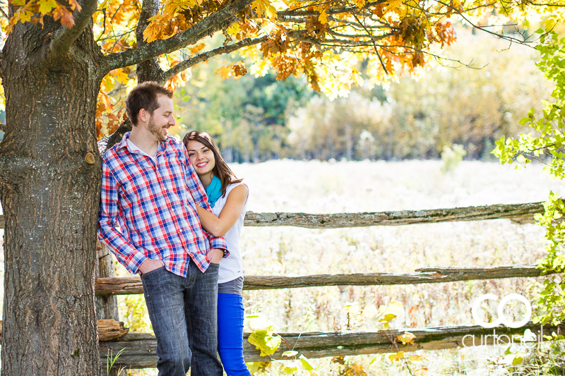 Sault Ste Marie Engagement Photography - Candace and Ryan - fall engagement session, canoe, Thessalon