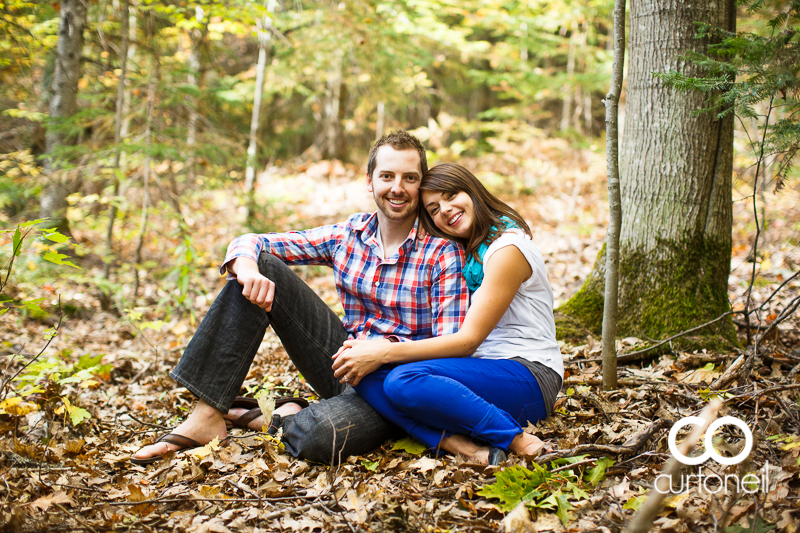 Sault Ste Marie Engagement Photography - Candace and Ryan - fall engagement session, canoe, Thessalon