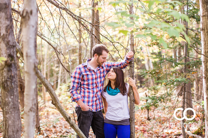 Sault Ste Marie Engagement Photography - Candace and Ryan - fall engagement session, canoe, Thessalon