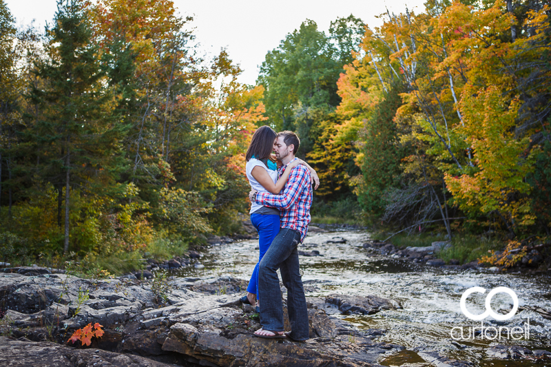 Sault Ste Marie Engagement Photography - Candace and Ryan - fall engagement session, canoe, Thessalon