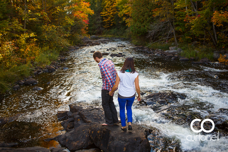 Sault Ste Marie Engagement Photography - Candace and Ryan - fall engagement session, canoe, Thessalon