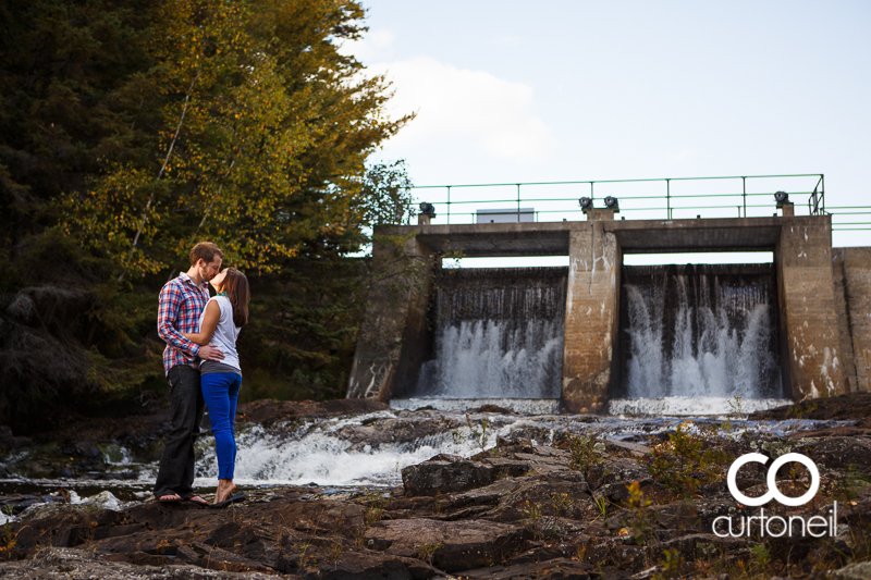 Sault Ste Marie Engagement Photography - Candace and Ryan - fall engagement session, canoe, Thessalon