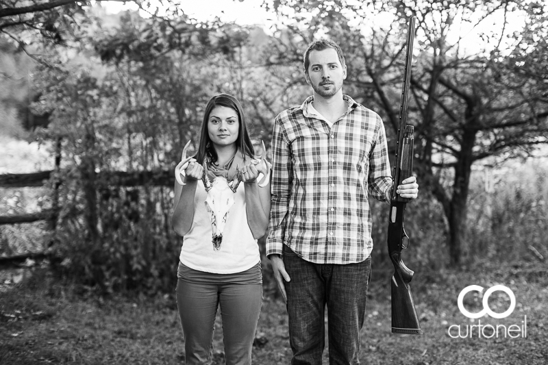 Sault Ste Marie Engagement Photography - Candace and Ryan - fall engagement session, canoe, Thessalon