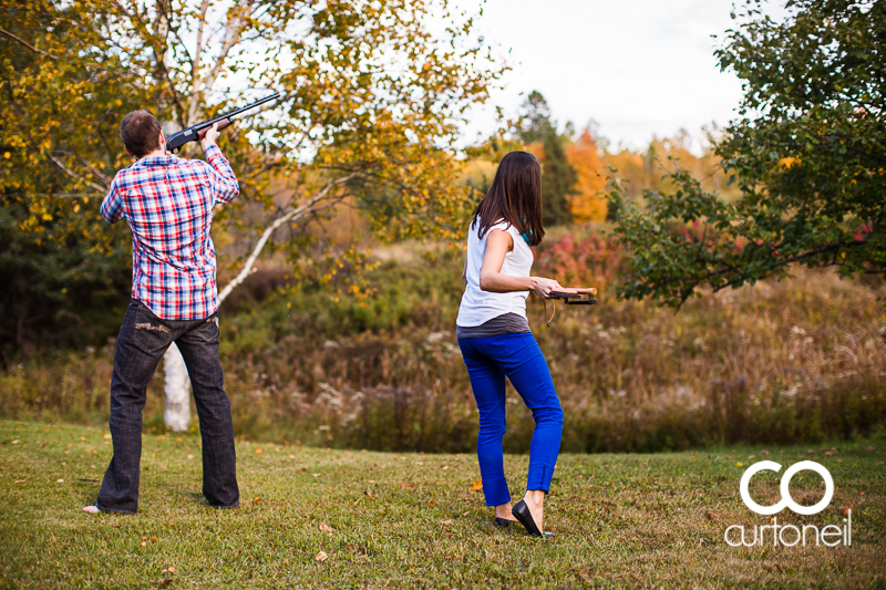 Sault Ste Marie Engagement Photography - Candace and Ryan - fall engagement session, canoe, Thessalon
