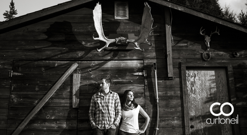 Sault Ste Marie Engagement Photography - Candace and Ryan - fall engagement session, canoe, Thessalon