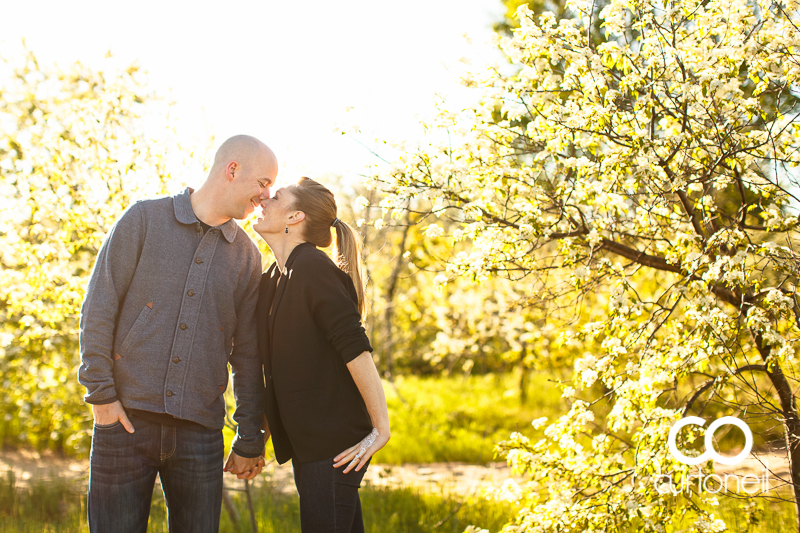Sault Ste Marie Engagement Session - Crystal and Matt - Pointe Des Chene, trees, beach, summer