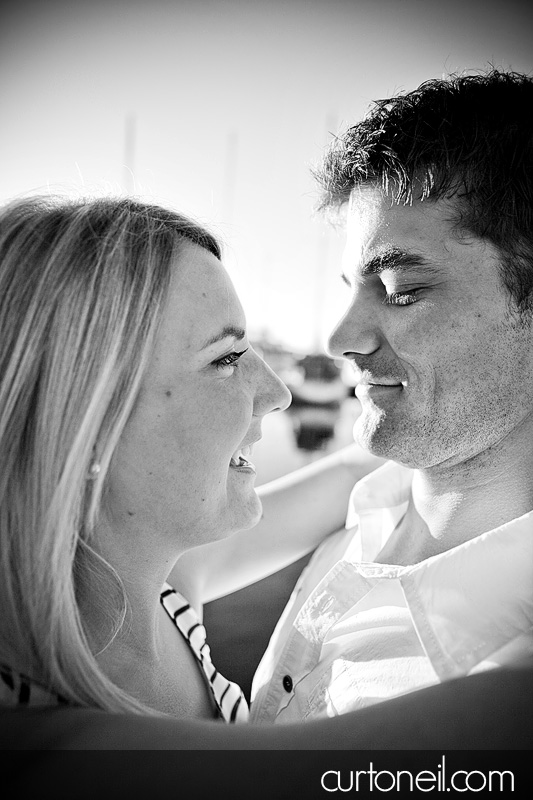 Sault Ste Marie Engagement Photography - Chelsea and Trevor - On a sailboat