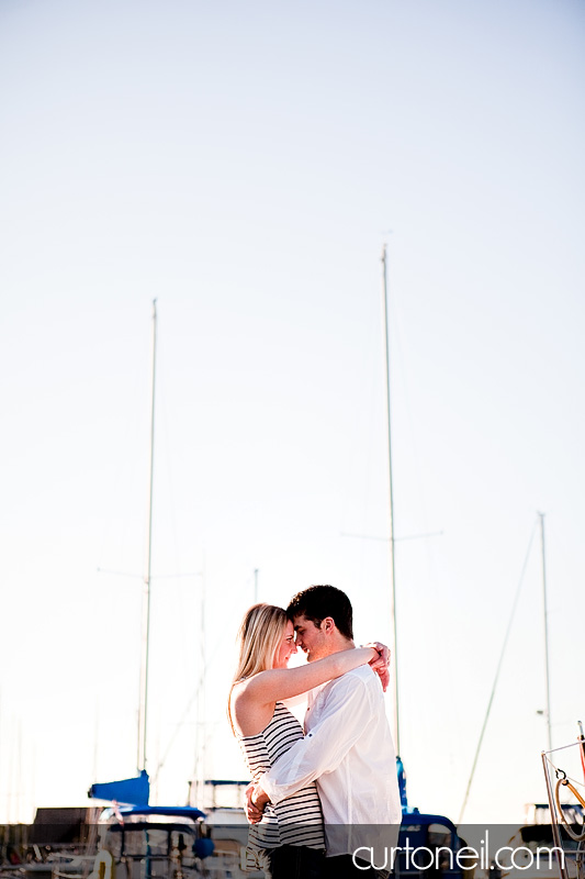 Sault Ste Marie Engagement Photography - Chelsea and Trevor - on the dock
