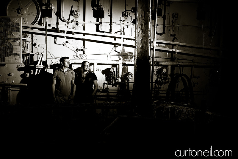 Sault Engagement Photos - Danielle and Jamie - creepy and industrial