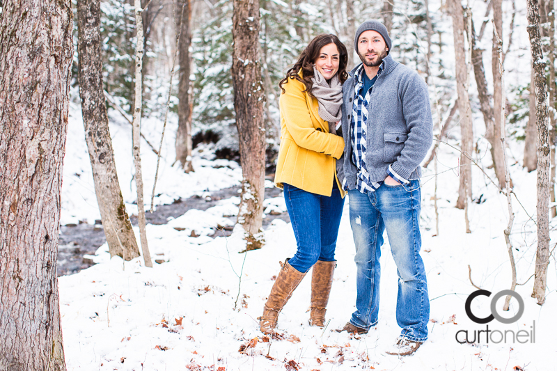 Sault Ste Marie Engagement Photography - Dawn and Tyler - winter, Crimson Ridge, cold