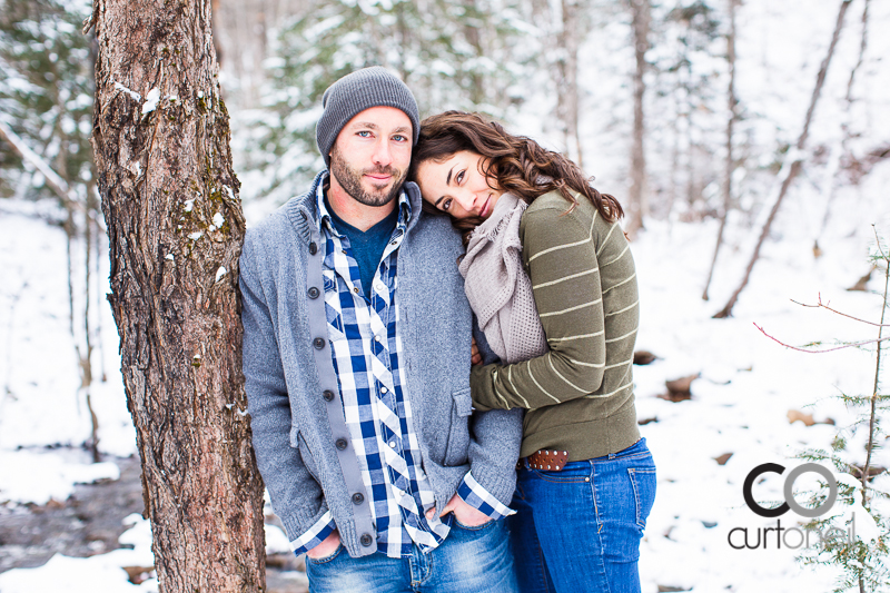Sault Ste Marie Engagement Photography - Dawn and Tyler - winter, Crimson Ridge, cold