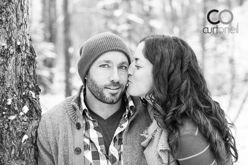 Sault Ste Marie Engagement Photography - Dawn and Tyler - winter, Crimson Ridge, cold