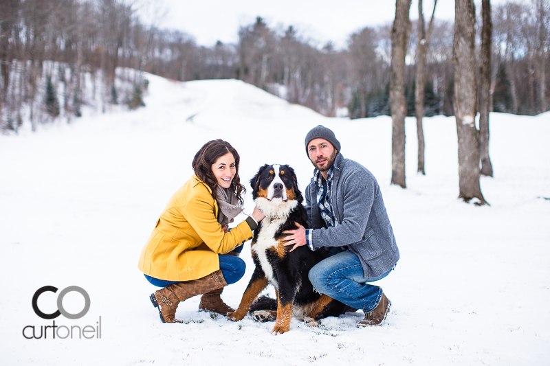 Sault Ste Marie Engagement Photography - Dawn and Tyler - winter, Crimson Ridge, cold
