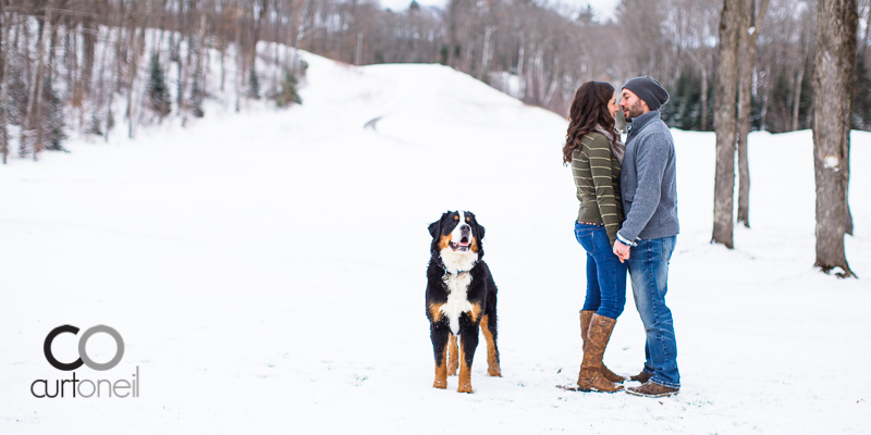 Sault Ste Marie Engagement Photography - Dawn and Tyler - winter, Crimson Ridge, cold