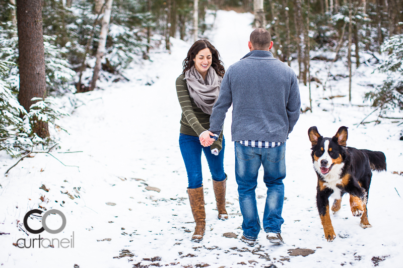 Sault Ste Marie Engagement Photography - Dawn and Tyler - winter, Crimson Ridge, cold