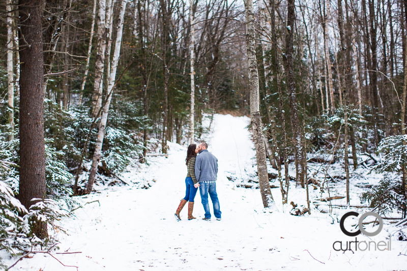 Sault Ste Marie Engagement Photography - Dawn and Tyler - winter, Crimson Ridge, cold
