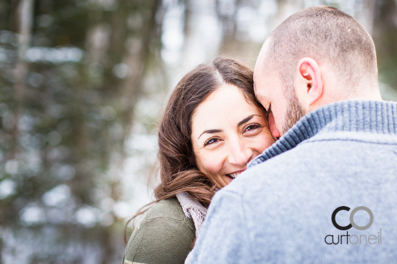 Sault Ste Marie Engagement Photography - Dawn and Tyler - winter, Crimson Ridge, cold