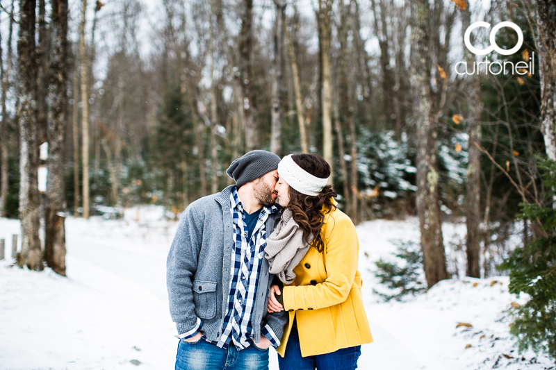 Sault Ste Marie Engagement Photography - Dawn and Tyler - winter, snow, Crimson Ridge, cold