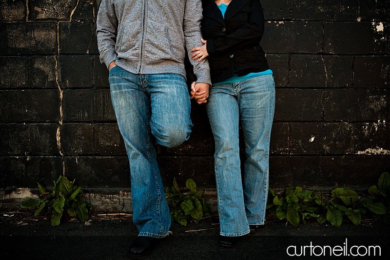 Engagement Shoot - Elisa and David - black wall