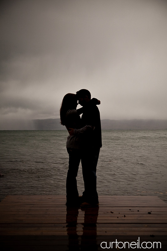 Engagement Shoot - dock silhouette