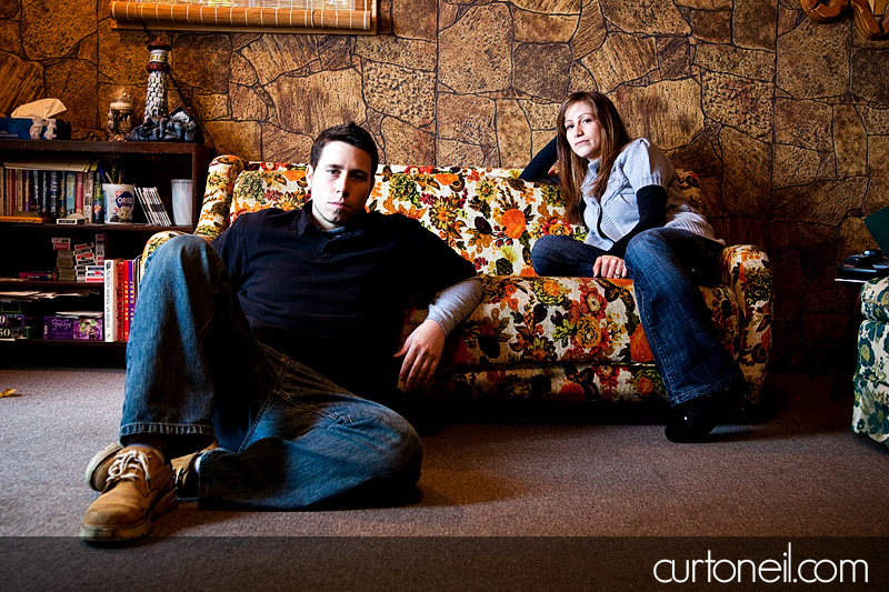 Engagement Shoot - 70s couch attitude