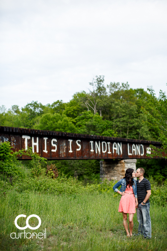 Sault Ste Marie Engagement Photography - Janey and Josh - Garden River, iconic bridge, pow wow, summer