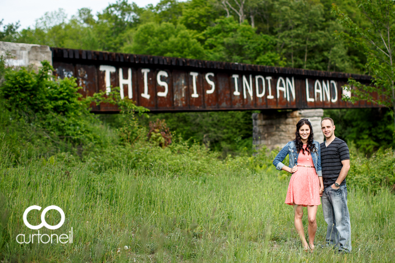Sault Ste Marie Engagement Photography - Janey and Josh - Garden River, iconic bridge, pow wow, summer
