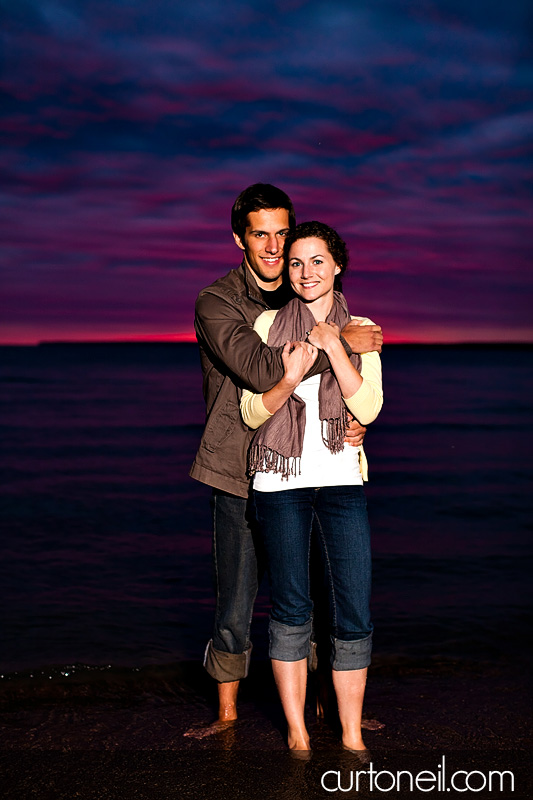 Sault Ste Marie Engagement Photography - Jess and Jeff - Harmony Beach, sunset