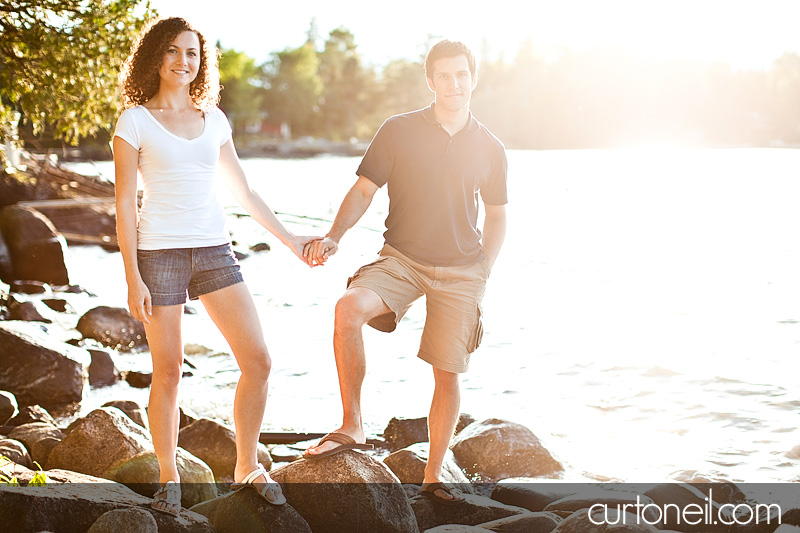 Sault Ste Marie Engagement Photography - Jess and Jeff - Harmony Beach, sunset
