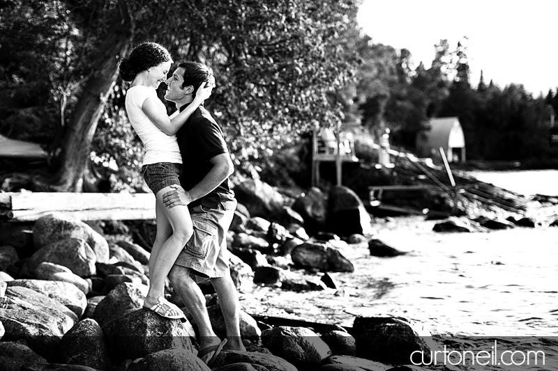 Sault Ste Marie Engagement Photography - Jess and Jeff - Harmony Beach, sunset