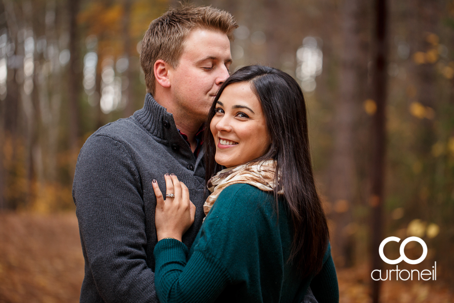 Sault Ste Marie Engagement Photography - Jess and Trav - fall, Hiawatha Highlands, trees, cold