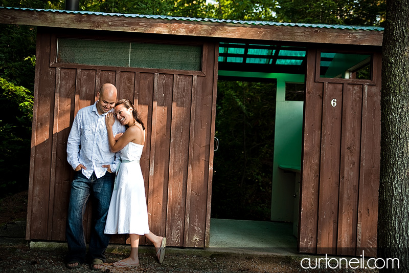 Engagement Shoot - Pancake Bay, outhouse