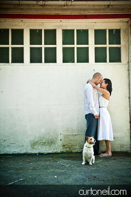 Engagement Shoot - Pancake Bay, garage door