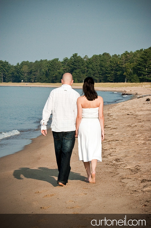 Engagement Shoot - walking on beach